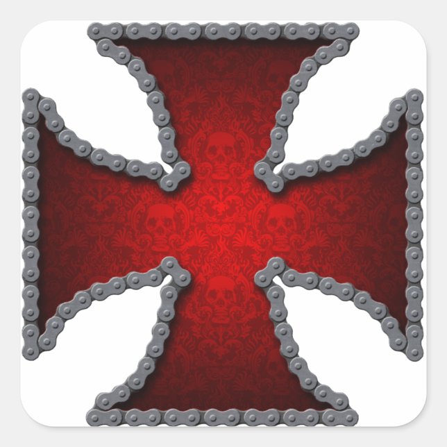 Motorcycle chain cross sticker (Front)