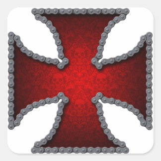 Motorcycle chain cross sticker