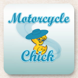 Motorcycle Chick #3 Coaster