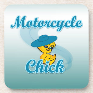 Motorcycle Chick #3 Coaster