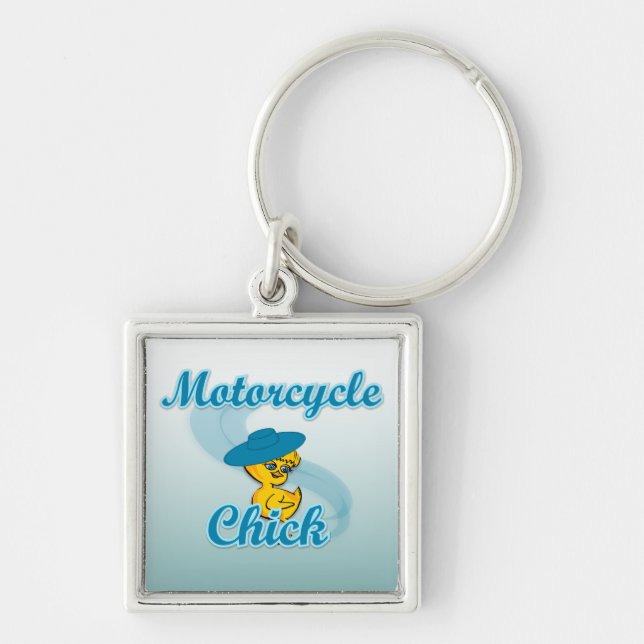 Motorcycle Chick #3 Key Ring (Front)