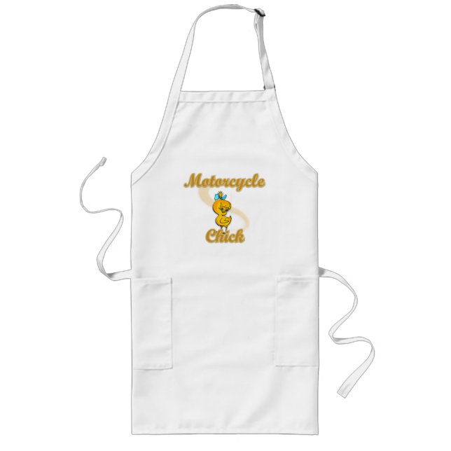 Motorcycle Chick Long Apron (Front)