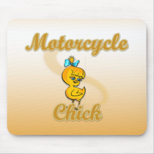 Motorcycle Chick Mouse Pad
