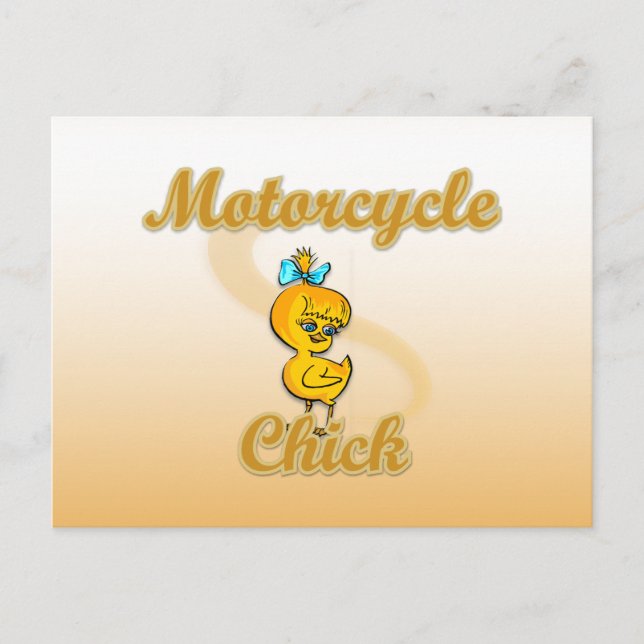 Motorcycle Chick Postcard (Front)