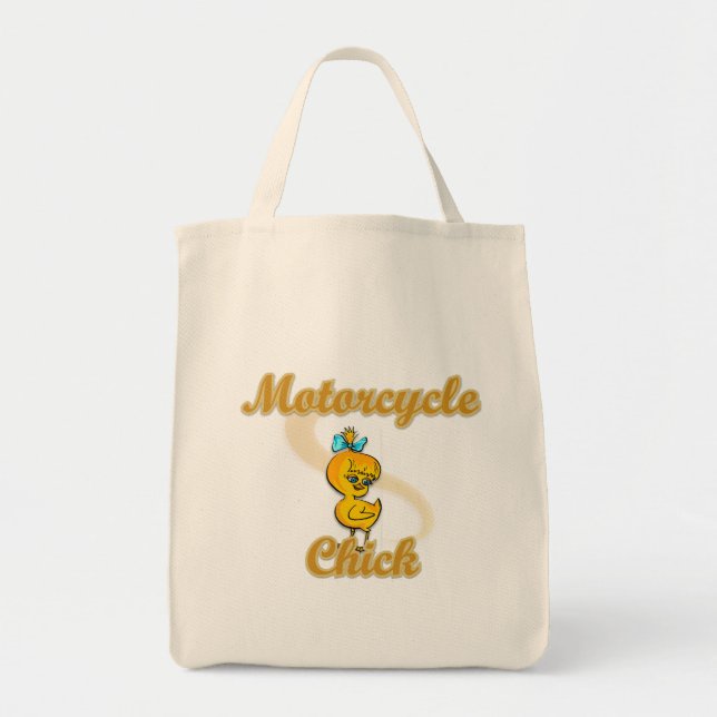 Motorcycle Chick Tote Bag (Front)