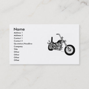 Motorcycle Chopper Business Cards