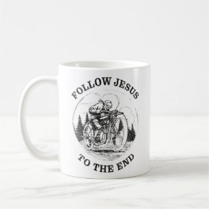 Motorcycle Christian Faith: Follow Jesus Biker Coffee Mug