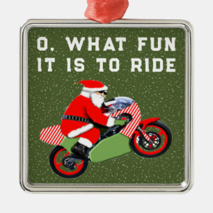 Motorcycle Christmas Collectable Metal Tree Decoration