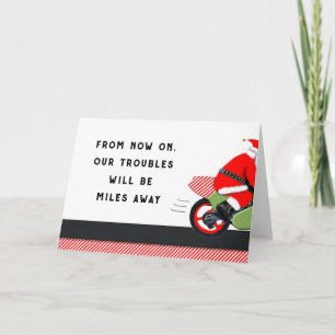 Motorcycle Christmas Holiday Card