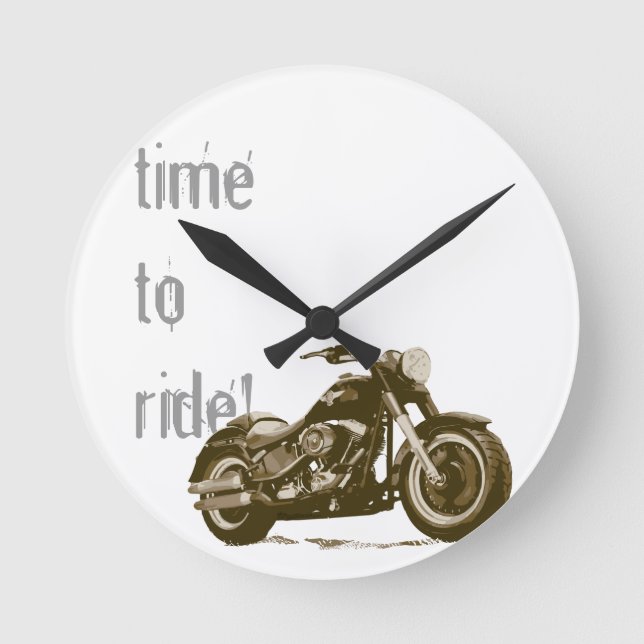Motorcycle Clock - Time To Ride (Front)
