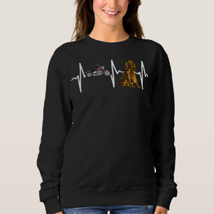 Motorcycle Cocker Spaniel Heartbeat Dog Sweatshirt