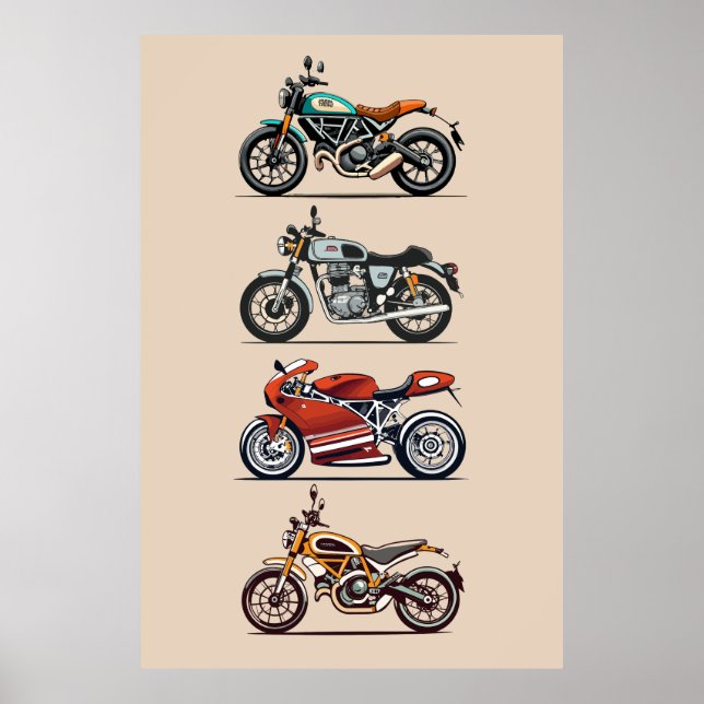 Motorcycle collection vintage Poster (Front)