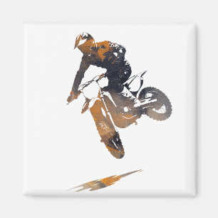 Motorcycle Competition  Sport Challenge Silhouette Magnet