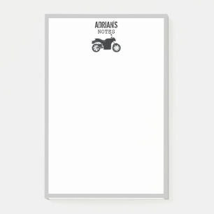 Motorcycle Custom Name & Text Post-it Notes