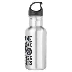 Motorcycle Dad Daughters Quote Vintage Vector Desi 532 Ml Water Bottle