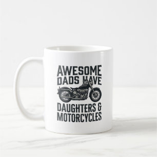 Motorcycle Dad Daughters Quote Vintage Vector Desi Coffee Mug