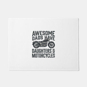 Motorcycle Dad Daughters Quote Vintage Vector Desi Doormat