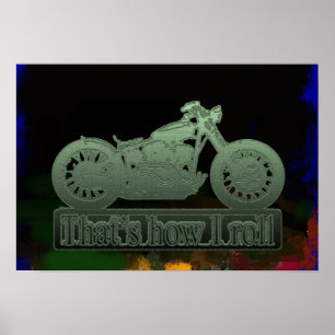 motorcycle décor walls poster