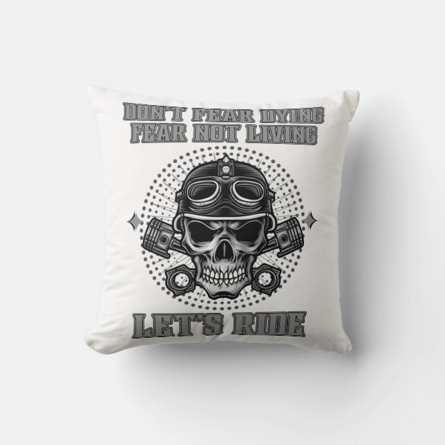 Motorcycle Design T-shirts Cushion (Front)