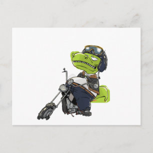 Motorcycle Dinosaur Tyrannosaurus Rex Postcard