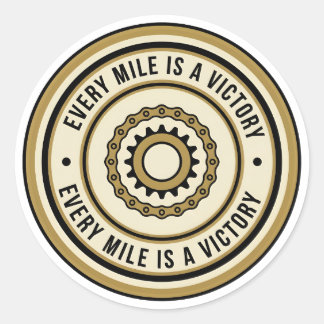 Motorcycle Distance Achievement Style Classic Round Sticker