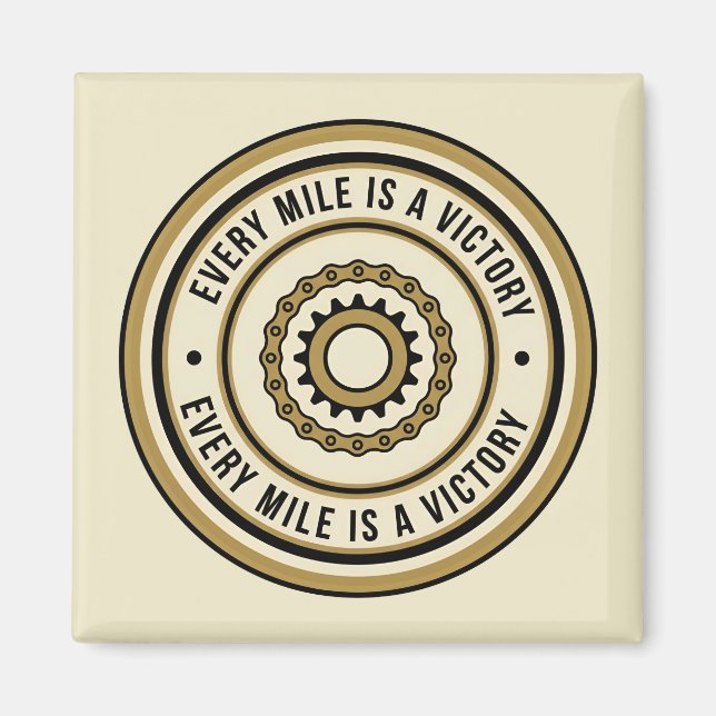 Motorcycle Distance Achievement Style Magnet (Front)