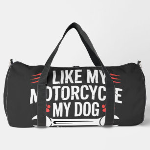 Motorcycle Dog Owner Humour Duffle Bag