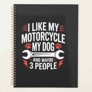 Motorcycle Dog Owner Humour Planner