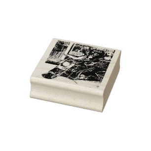 Motorcycle Dog Rubber Stamp