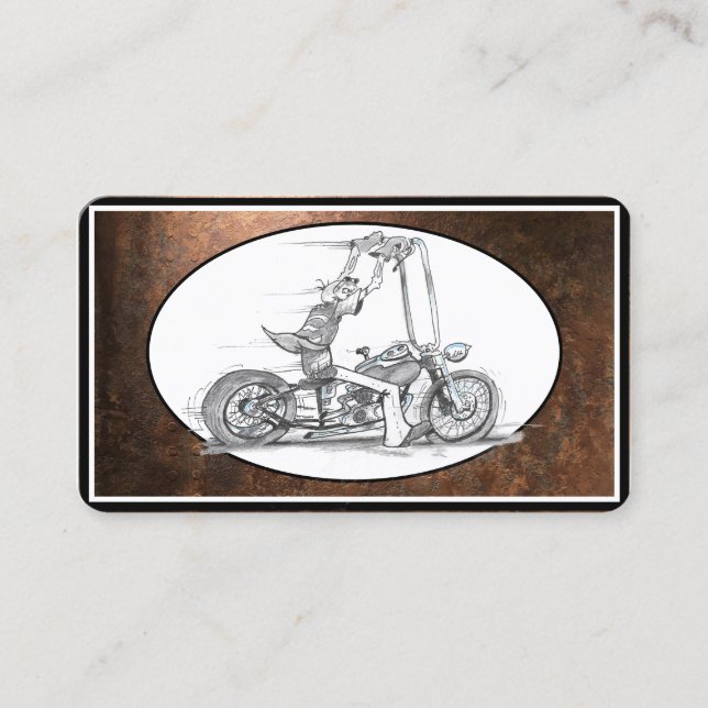 motorcycle  drawing business card (Front)