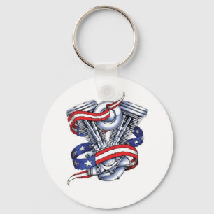 Motorcycle Engine Key Ring