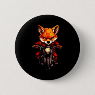 Motorcycle Foxes  6 Cm Round Badge