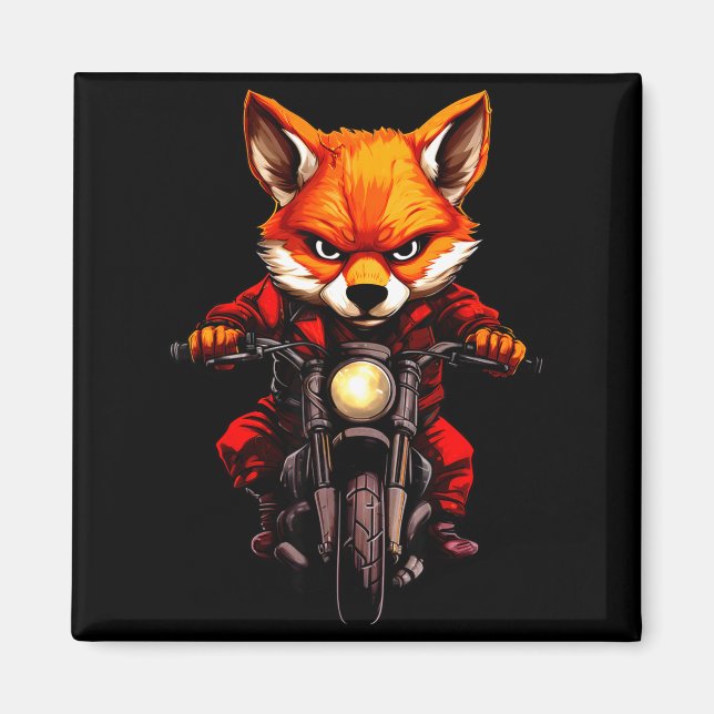 Motorcycle Foxes  Magnet (Front)