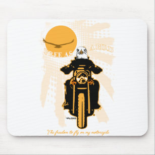 Motorcycle - Free as a bird Mouse Pad