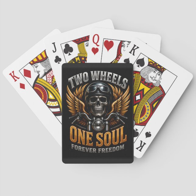 🦅 Motorcycle Freedom Graphic For Riders 🏍️ Playing Cards (Back)