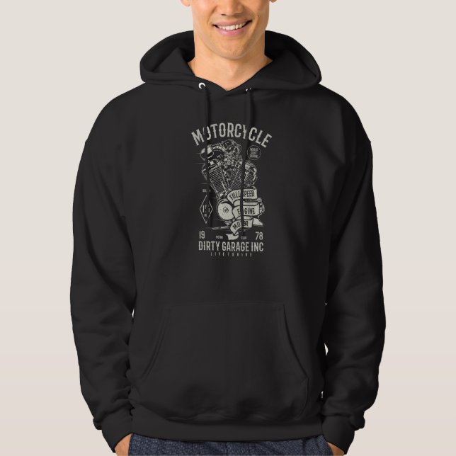 Motorcycle Full Speed Motor Motorcyclists And Bike Hoodie (Front)
