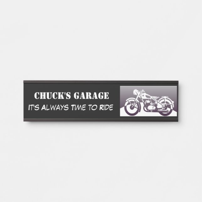 Motorcycle Garage Name Plate (Front)