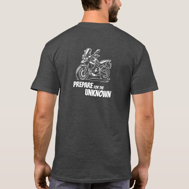 Motorcycle Garage Prepare for the Unknown T-Shirt (Back)