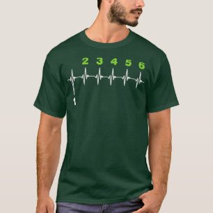 Motorcycle Gear Shift Heartbeat Motorist T-Shirt