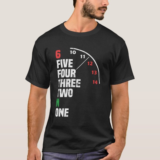 Motorcycle Gear Shift Pattern Motorcyclist T-Shirt (Front)