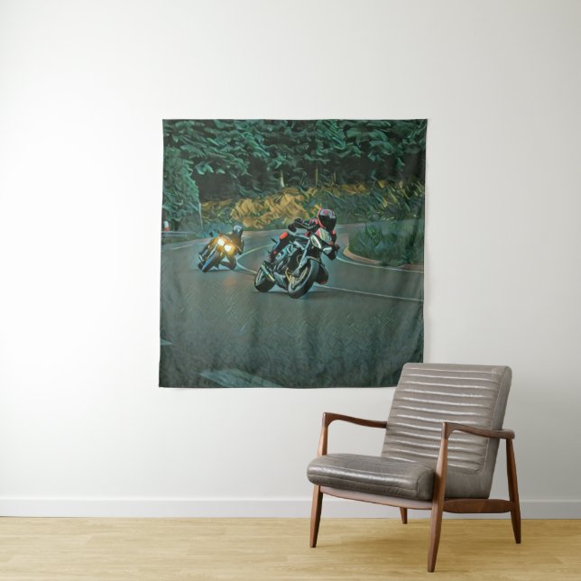 Motorcycle gift tapestry (In Situ)