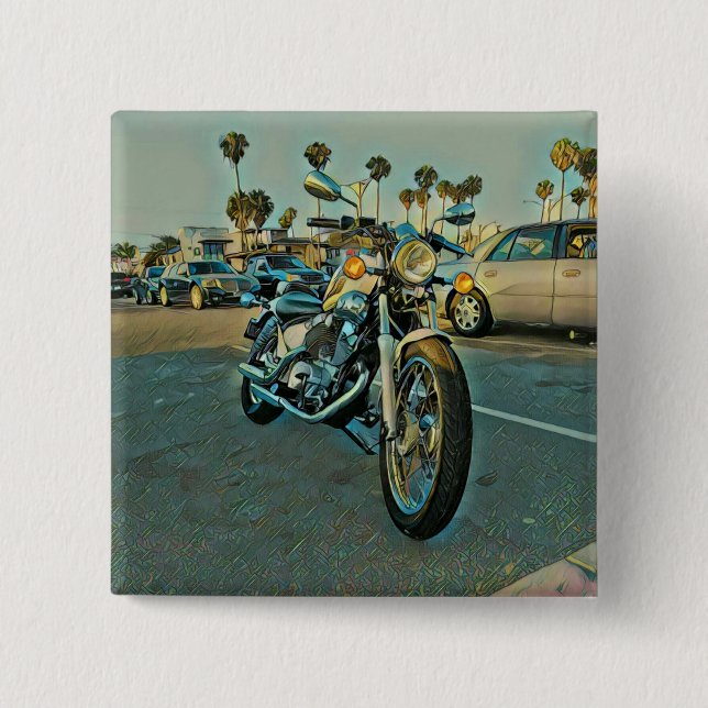 Motorcycle gifts 15 cm square badge (Front)