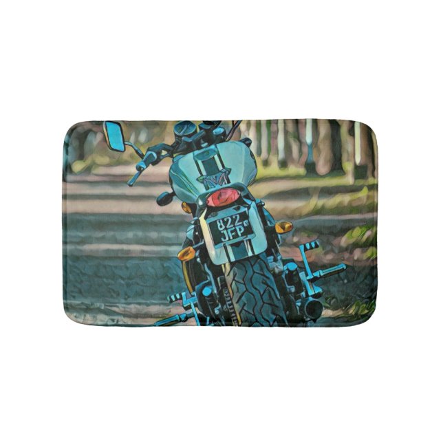 motorcycle gifts for boyfriend bath mat (Front)