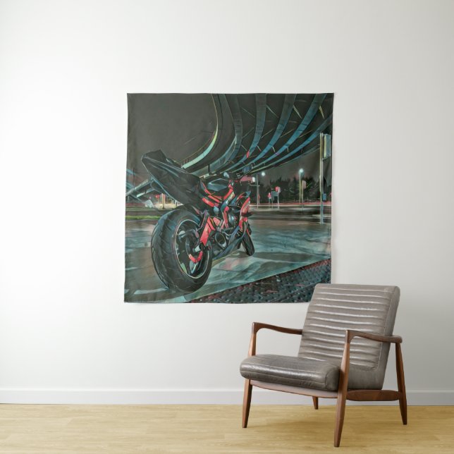 motorcycle gifts for boyfriend tapestry (In Situ)