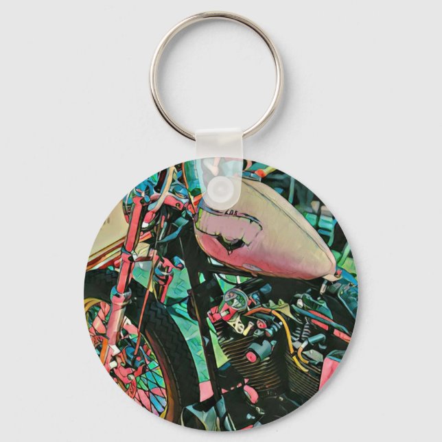 motorcycle gifts for dad key ring (Front)