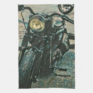 motorcycle gifts for him tea towel