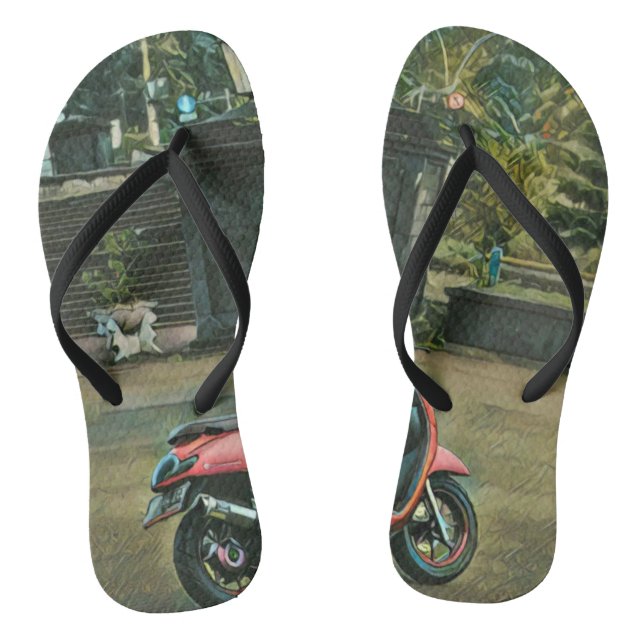 motorcycle gifts for him thongs (Footbed)