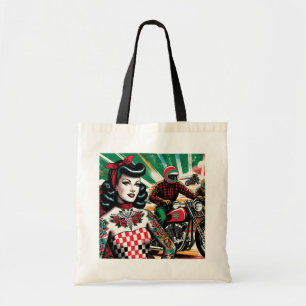 Motorcycle Girl Tote Bag