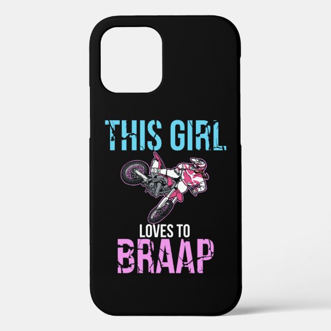 Motorcycle Girls Dirt Bike Women Motocross Braap Case-Mate iPhone Case (Back)