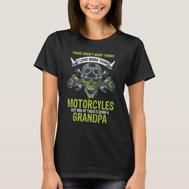 Motorcycle  Grandpa Big Biker Gramps Rider Pops Sk T-Shirt (Front)